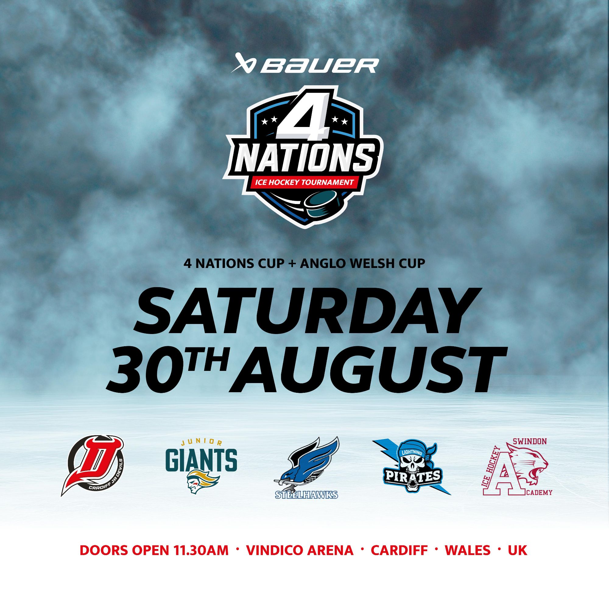 FREE Under 19 ice hockey action at the Bauer 4 Nations Tournament!